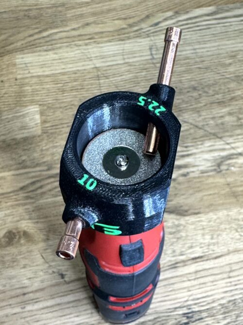 3d printed tungsten grinder attachment for dremel style rotary tool available at grabfab.com