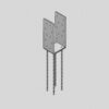 6x6 Post Base Mount Bracket DXF Cut File
