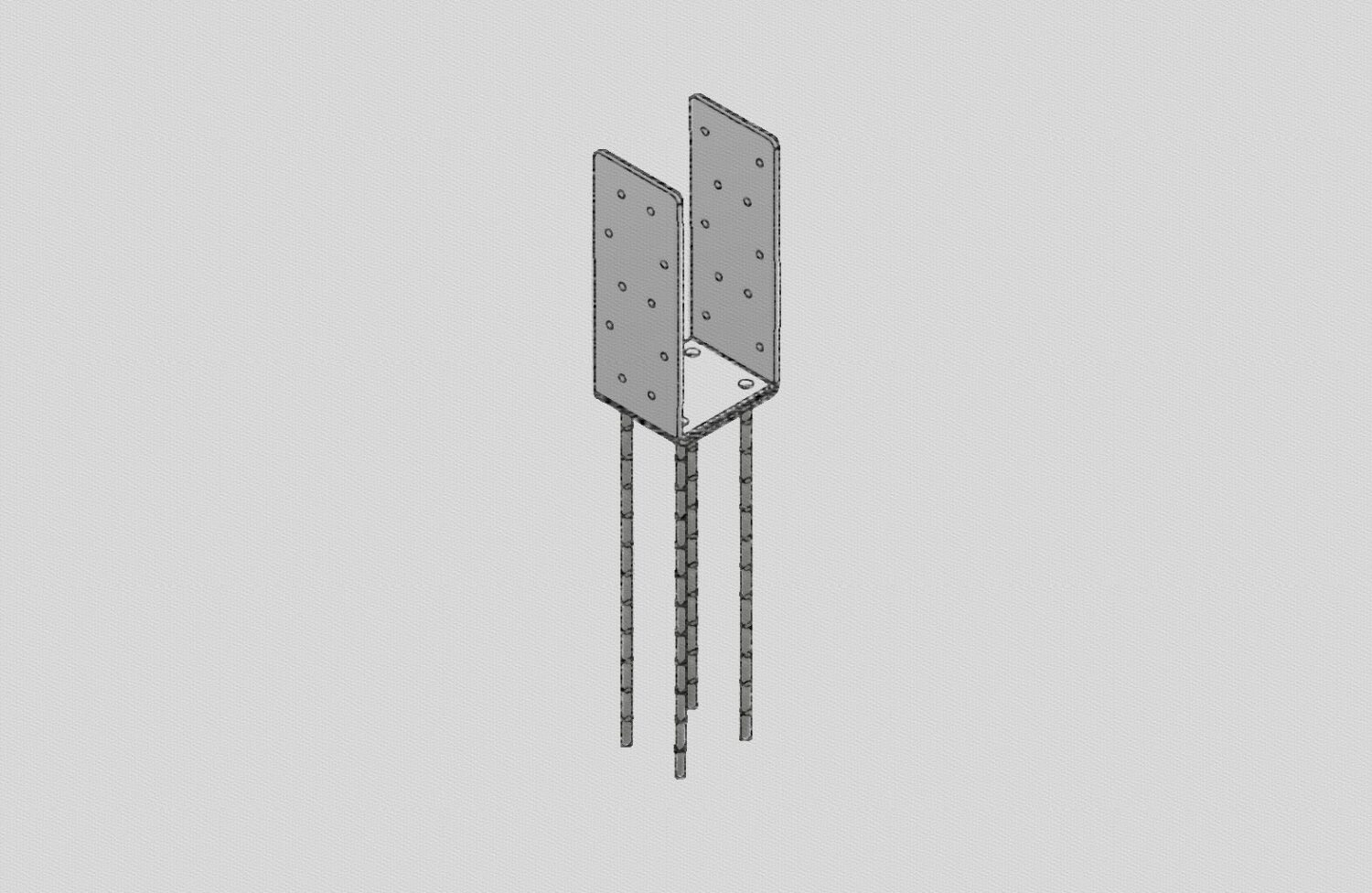 6x6 Post Base Mount Bracket DXF Cut File