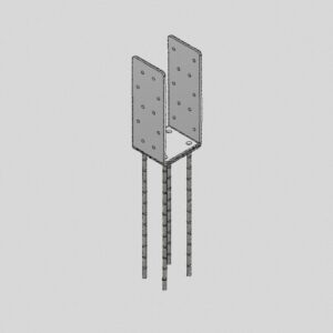 6x6 Post Base Mount Bracket DXF Cut File