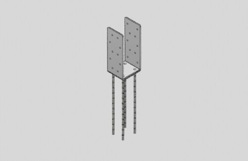 6x6 Post Base Mount Bracket DXF Cut File