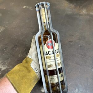 Bottle Cage DXF File for Bacardi 750ml Rum Bottle