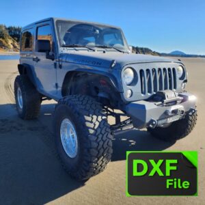 Jeep Wrangler Front Bumper DXF Files, 2007-2017