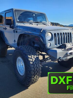 Jeep Wrangler Front Bumper DXF Files, 2007-2017