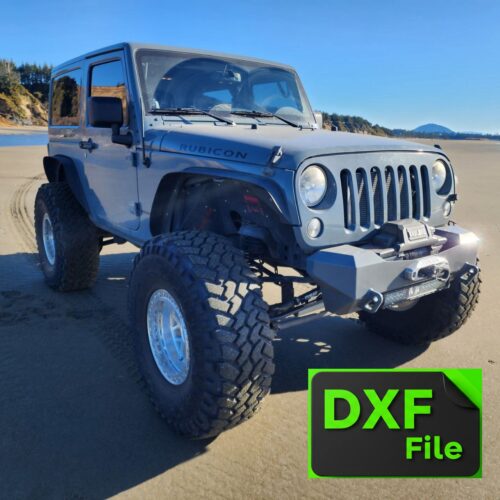 Jeep Wrangler Front Bumper DXF Files, 2007-2017