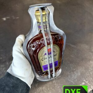 Bottle Cage DXF File for Crown Royal 750ml Whiskey Bottle