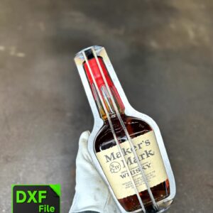Bottle Cage DXF File for Maker's Mark 750ml Whisky Bottle