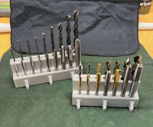 3D printed tap and tap drill holders